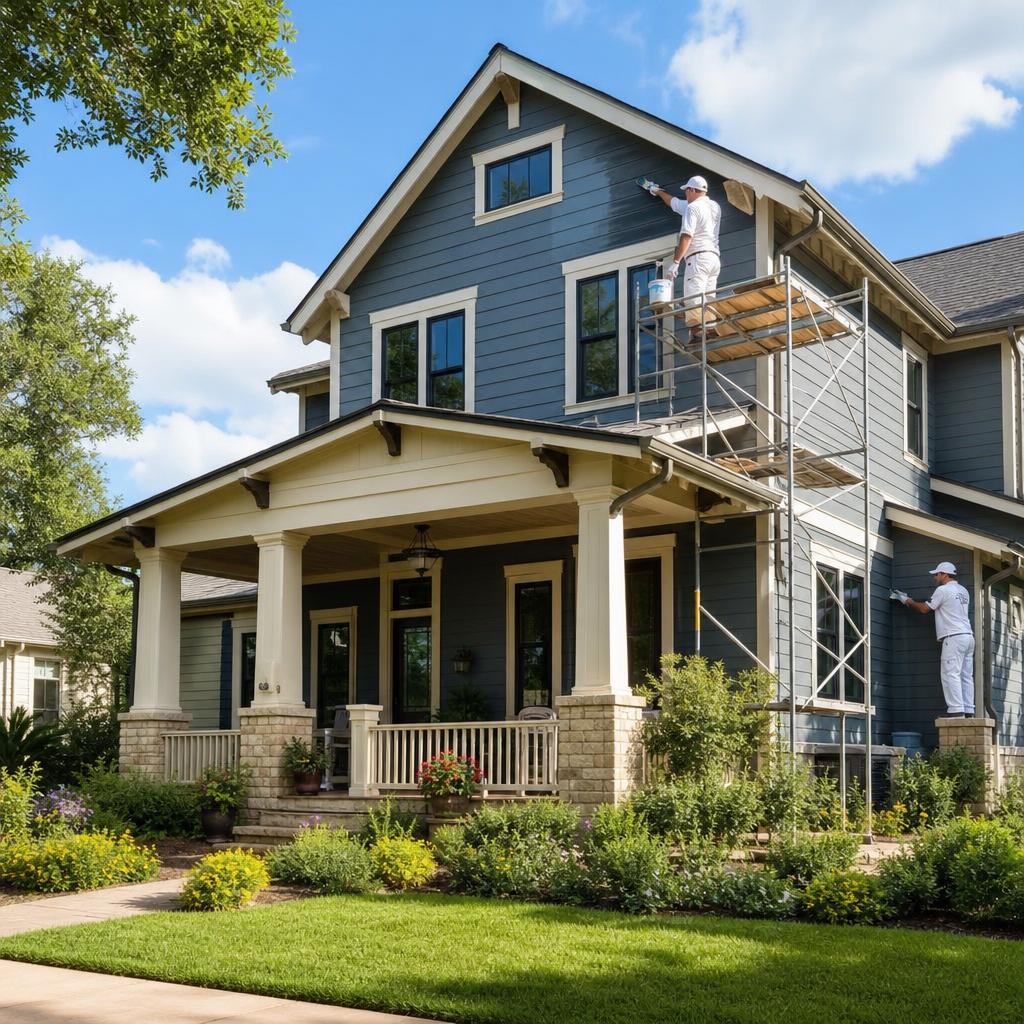 Texas residential home exterior painting